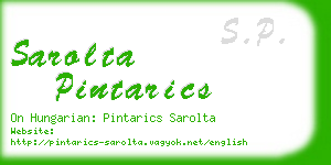 sarolta pintarics business card